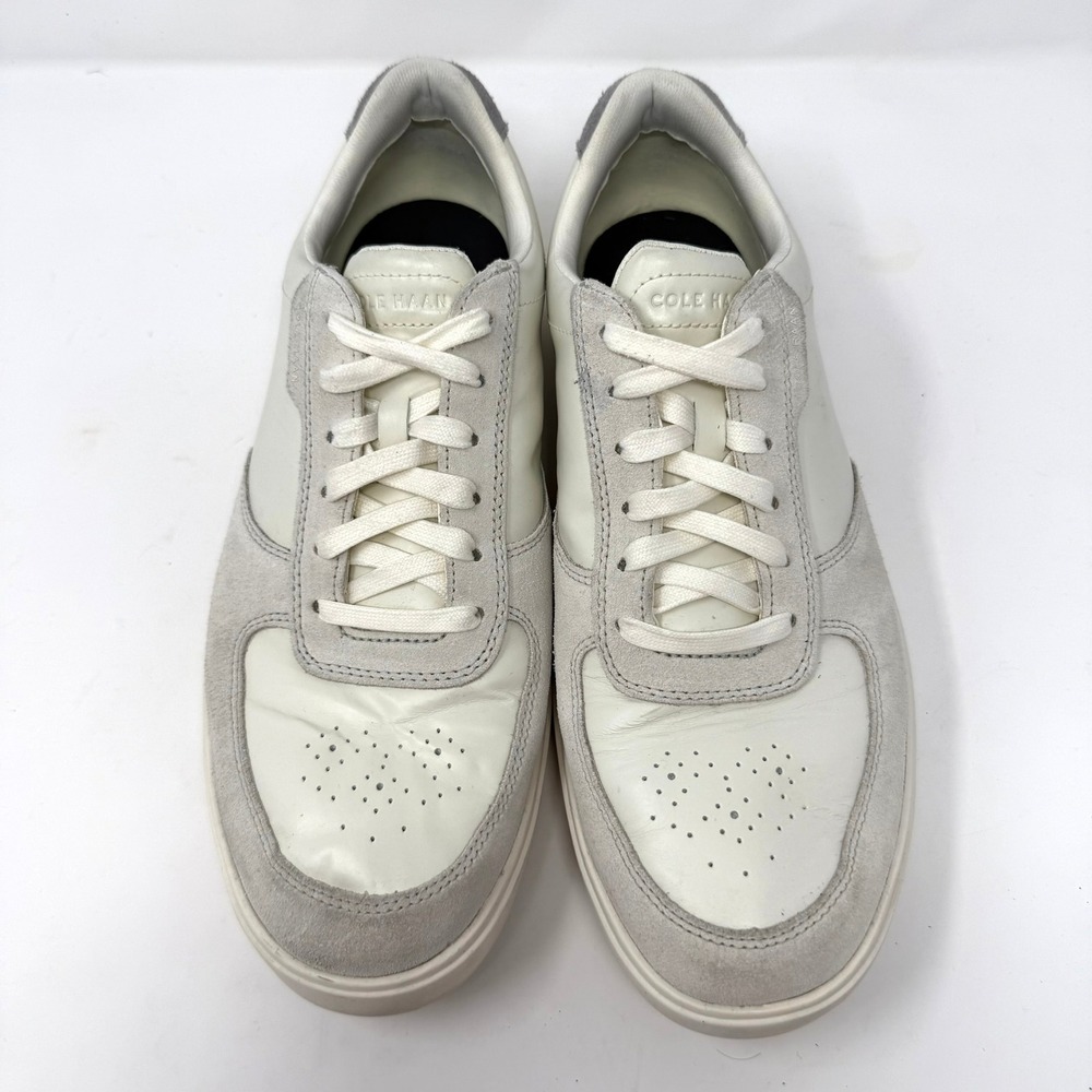 Cole Haan Grand Crosscourt Modern Mens 12M Leather Suede Sneakers Off White
